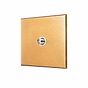 Natural Brass 1 Gang Satellite Socket with White Insert - The Palaces Collection