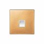 Natural Brass 1 Gang BT Secondary Telephone Socket with White Insert - The Palaces Collection