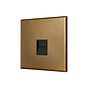 Aged Brass 1 Gang BT Secondary Telephone Socket with Black Insert  - The Palaces Collection