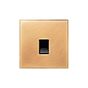 Natural Brass 1 Gang CAT5/CAT6 RJ45 Ethernet Data Socket with Black Insert  - The Palaces Collection