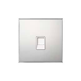 Nickel 1 Gang CAT5/CAT6 RJ45 Ethernet Data Socket with White Insert  - The Palaces Collection