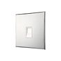 Nickel 1 Gang CAT5/CAT6 RJ45 Ethernet Data Socket with White Insert - The Palaces Collection