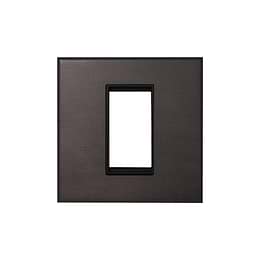 Heritage Bronze 1 x25mm EM Euro Module Wall Plate with Black Insert - The Palaces Collection