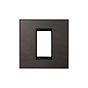 Heritage Bronze 1 x25mm EM Euro Module Wall Plate with Black Insert  - The Palaces Collection