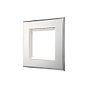 Nickel 2 x25mm EM Euro Module Wall Plate with White Insert  - The Palaces Collection