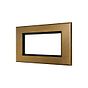 Aged Brass 4 x25mm EM Euro Module Wall Plate with Black Insert  - The Palaces Collection