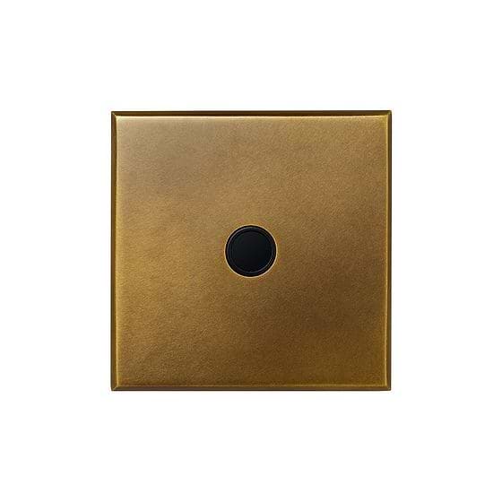 Aged Brass 20A Flex Outlet with Black Insert  - The Palaces Collection