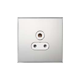 Nickel 5A Unswitched Socket with White Insert  - The Palaces Collection