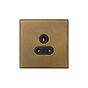 Aged Brass 5A Unswitched Socket with Black Insert  - The Palaces Collection