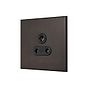 Heritage Bronze 5A Unswitched Socket with Black Insert  - The Palaces Collection