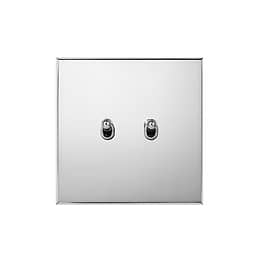 Soho Lighting Nickel 2 Gang 20A 2 Way Retractive Toggle Switch - The Palaces Collection