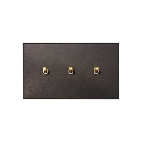 Heritage Bronze 3 Gang 20A 2 Way Retractive Toggle Switch - The Palaces Collection