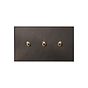 Heritage Bronze 3 Gang 20A 2 Way Retractive Toggle Switch - The Palaces Collection