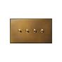 Aged Brass 4 Gang 20A 2 Way Toggle Switch - The Palaces Collection