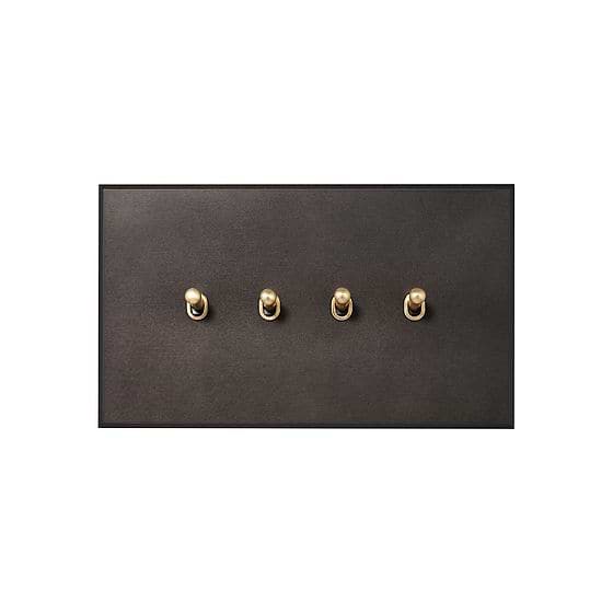 Heritage Bronze 4 Gang 20A 2 Way Toggle Switch - The Palaces Collection