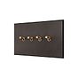 Heritage Bronze 4 Gang 20A 2 Way Toggle Switch - The Palaces Collection