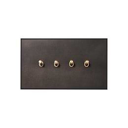 Heritage Bronze 4 Gang 20A 2 Way Retractive Toggle Switch - The Palaces Collection