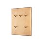 Natural Brass 5 Gang 20A 2 Way Toggle Switch - The Palaces Collection