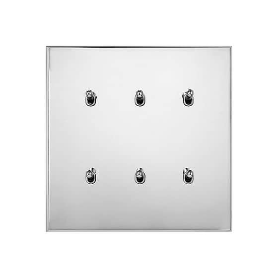 Soho Lighting Nickel 6 Gang 20A 2 Way Retractive Toggle Switch - The Palaces Collection