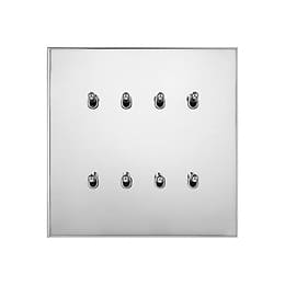 Soho Lighting Nickel 8 Gang 20A 2 Way Toggle Switch - The Palaces Collection