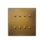Aged Brass 8 Gang 20A 2 Way Toggle Switch - The Palaces Collection
