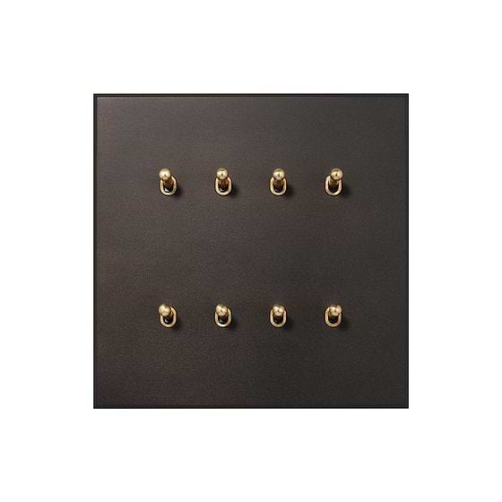 Heritage Bronze 8 Gang 20A 2 Way Toggle Switch - The Palaces Collection