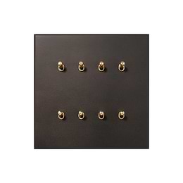 Heritage Bronze 8 Gang 20A 2 Way Retractive Toggle Switch - The Palaces Collection