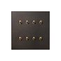 Heritage Bronze 8 Gang 20A 2 Way Retractive Toggle Switch - The Palaces Collection