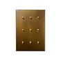 Aged Brass 9 Gang 20A 2 Way Toggle Switch - The Palaces Collection