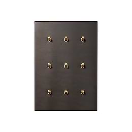 Heritage Bronze 9 Gang 20A 2 Way Retractive Toggle Switch - The Palaces Collection
