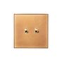 Natural Brass 2 Gang (1x 20A 2 Way, 1x 20A Intermediate) Toggle Switch - The Palaces Collection