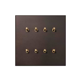 Heritage Bronze 8 Gang 20A 2 Way Retractive Toggle Switch - The Palaces Collection
