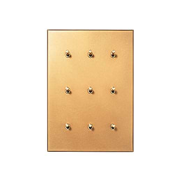 Natural Brass 9 Gang 20A 2 Way Retractive Toggle Switch - The Palaces Collection