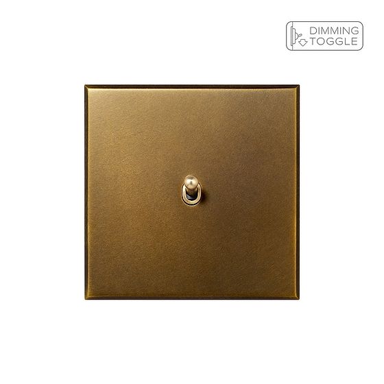 Aged Brass 1 Gang 2 Way Dimming Toggle Switch - The Palaces Collection