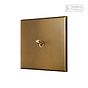 Aged Brass 1 Gang 2 Way Dimming Toggle Switch - The Palaces Collection