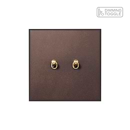 Heritage Bronze 2 Gang 2 Way Dimming Toggle Switch - The Palaces Collection