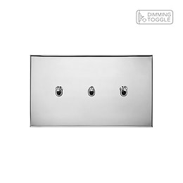 Soho Lighting Nickel 3 Gang 2 Way Dimming Toggle Switch - The Palaces Collection