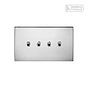 Soho Lighting Nickel 4 Gang 2 Way Dimming Toggle Switch - The Palaces Collection