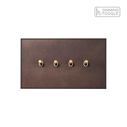 Heritage Bronze 4 Gang 2 Way Dimming Toggle Switch - The Palaces Collection