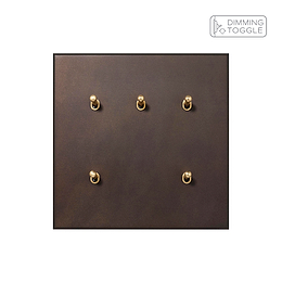 Heritage Bronze 5 Gang 2 Way Dimming Toggle Switch - The Palaces Collection