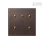 Heritage Bronze 5 Gang 2 Way Dimming Toggle Switch - The Palaces Collection
