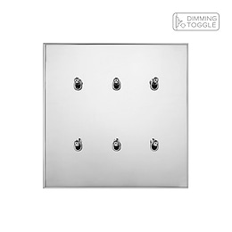 Soho Lighting Nickel 6 Gang 2 Way Dimming Toggle Switch - The Palaces Collection