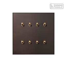Heritage Bronze 8 Gang 2 Way Dimming Toggle Switch - The Palaces Collection