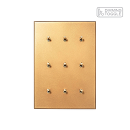 Natural Brass 9 Gang 2 Way Dimming Toggle Switch - The Palaces Collection
