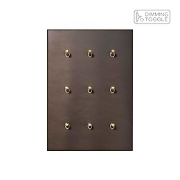 Heritage Bronze 9 Gang 2 Way Dimming Toggle Switch - The Palaces Collection