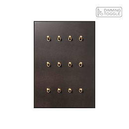 Heritage Bronze 12 Gang 2 Way Dimming Toggle Switch - The Palaces Collection