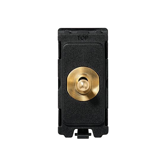 Brass 20A 2-Way & Off Retractive TM-Grid Toggle Switch Module - The Palaces Collection