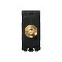 Brass 20A 2-Way & Off Retractive TM-Grid Toggle Switch Module - The Palaces Collection