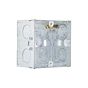 1 Gang 47mm Galvanised Steel Flush Knock Out (Back) Box