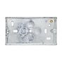 2 Gang 35mm Galvanised Steel Flush Knock Out (Back) Box